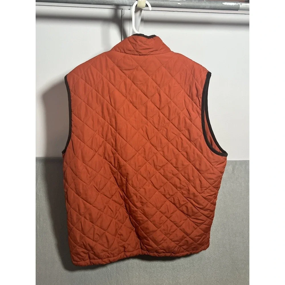 Field & Stream Men's XL Quilted Vest Full Zip Rust Orange Brown Outdoor Workwear